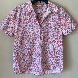 Vintage Christopher & Banks Floral Button-Down
